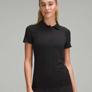 Lululemon Swiftly Tech Short-Sleeve Polo Shirt, Black, Size 10